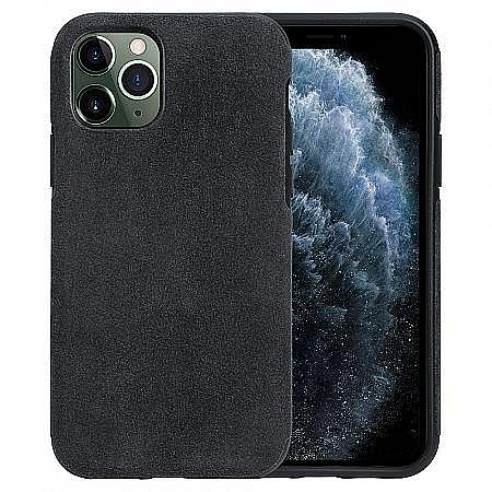 iPhone 11 Pro Max Wildleder Handyhuelle Schwarz