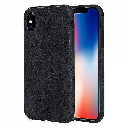 iPhone Xs Max wildleder Cover Schwarz