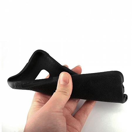 Samsung Galaxy S10e microfaser rehleder Schutzhuelle Schwarz