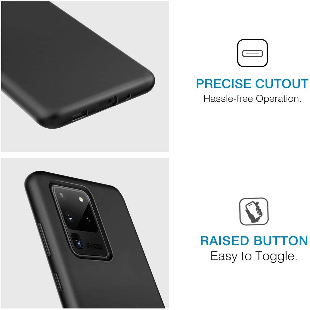 Samsung Galaxy S20 Ultra Silikon huelle matt schwarz