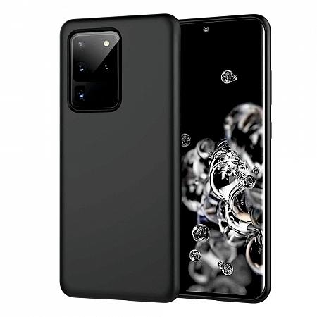Handy Hülle für Samsung S20 Ultra Silikon Case Matt Schwarz