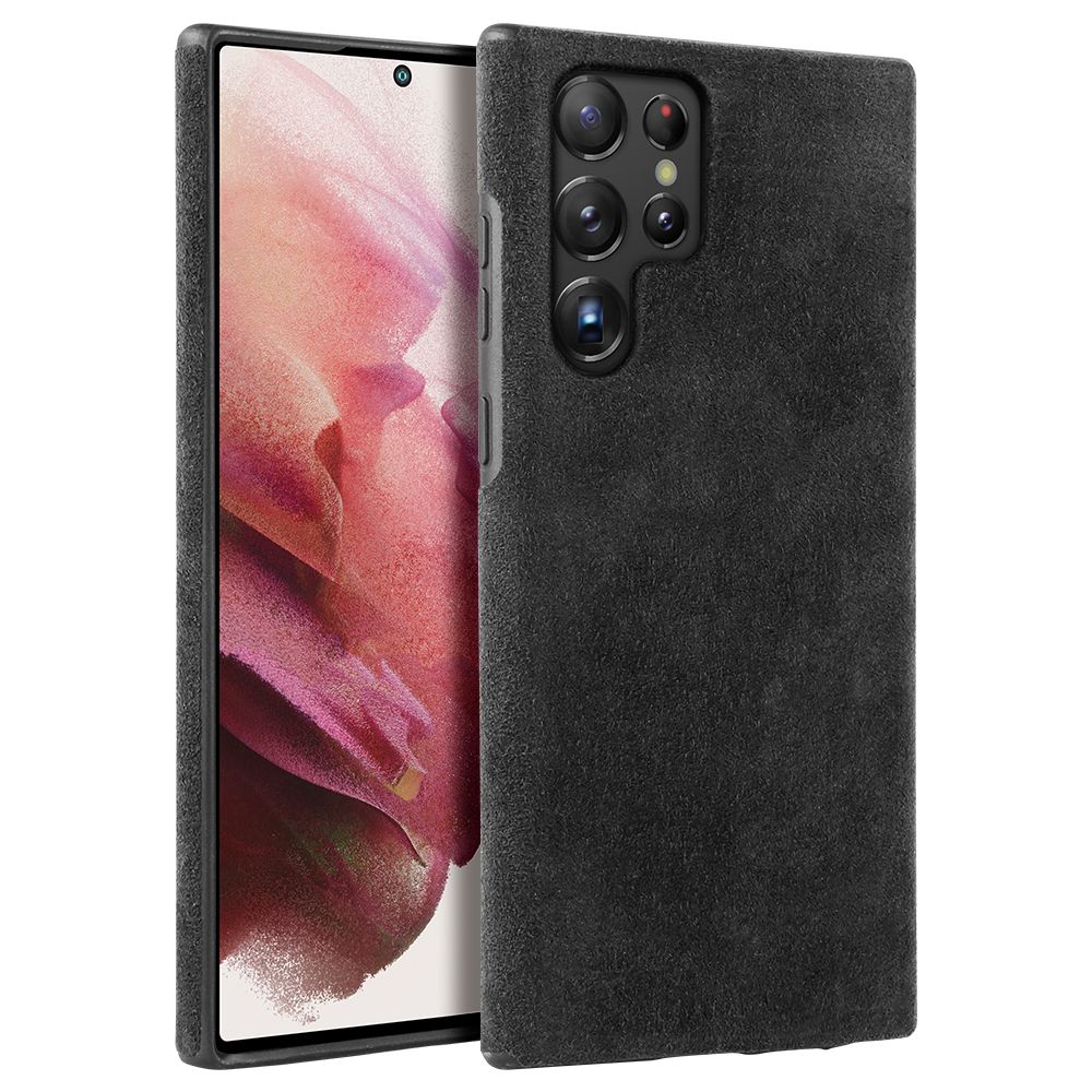 samsung s22 ultra microfiber case schwarz