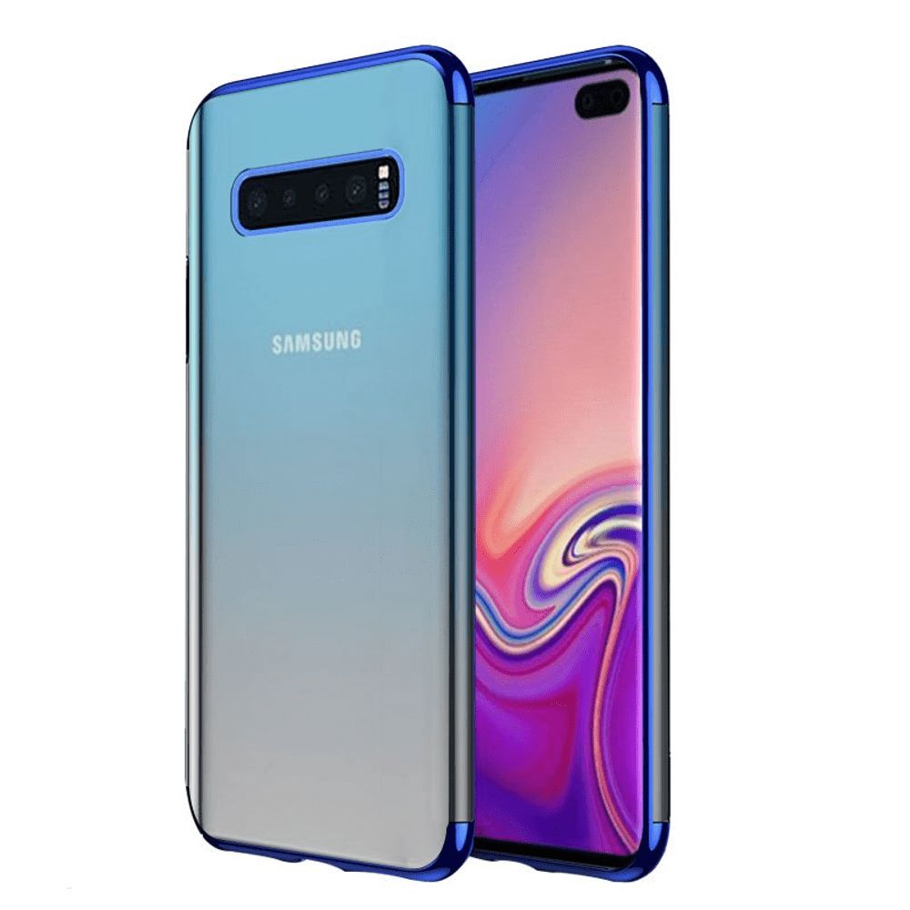 samsung Galaxy S10 plus silikon klar blau case