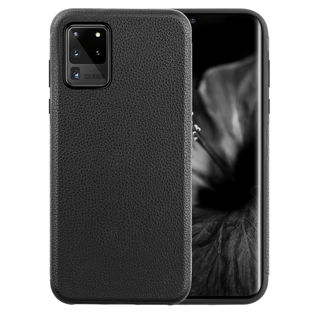 Samsung Galaxy S20 Ultra Leder Case Schwarz