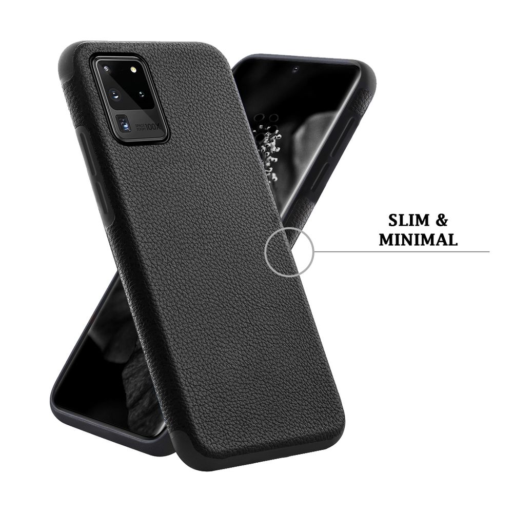 Samsung Galaxy S20 Ultra Leder Etui Schwarz