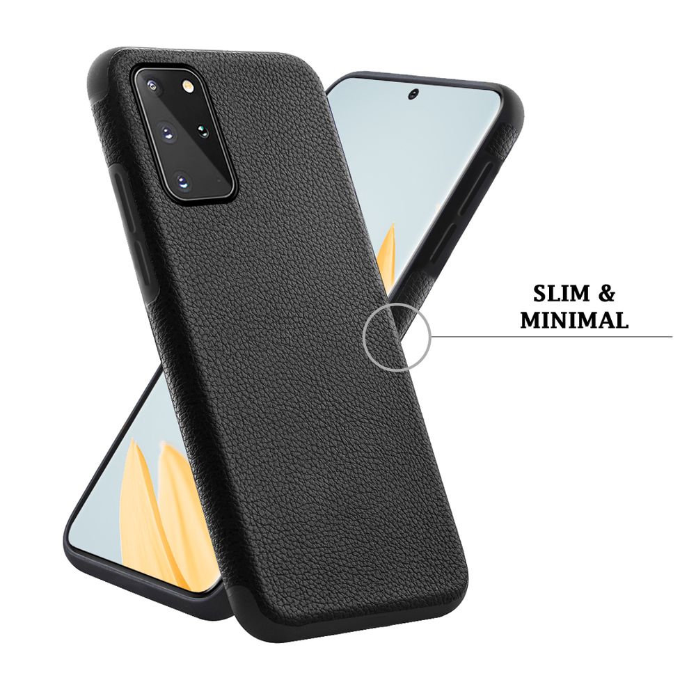 Samsung Galaxy S20 Plus Leder Cover Schwarz