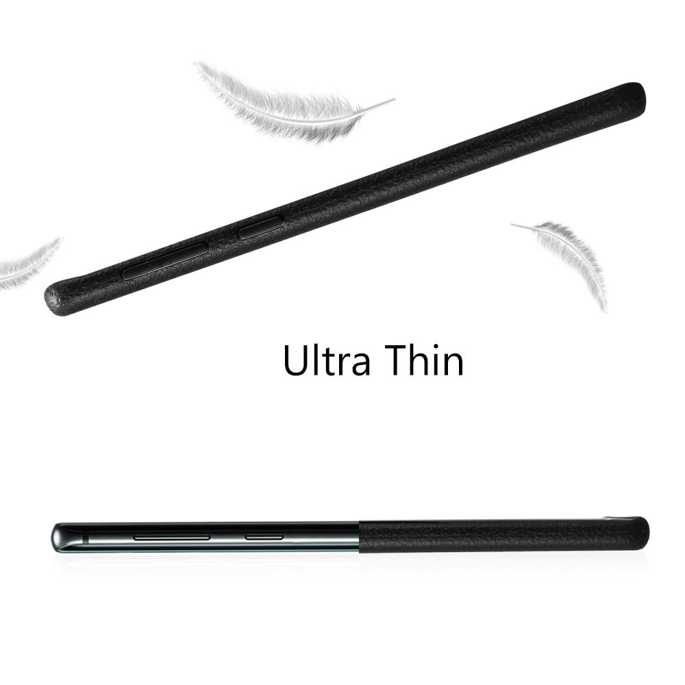 Samsung Galaxy S10 Silikon Leder Etui Schwarz