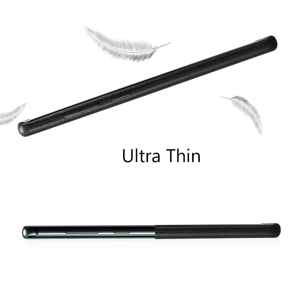 Samsung Galaxy S10 Plus Silikon Leder Etui Schwarz