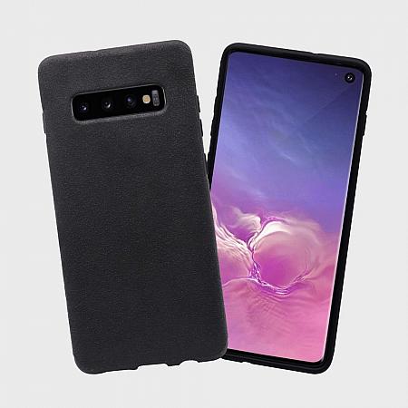 Samsung Galaxy S10 Plus wildleder Case Schwarz