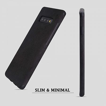 Samsung Galaxy S10 Plus wildleder huelle Schwarz