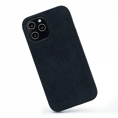 iPhone 12 mini wildleder microfaser Case Schwarz huelle