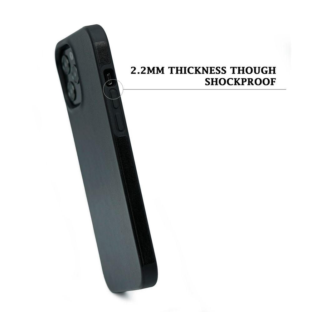 apple iphone 12 mini Leder Schutzhuelle Schwarz