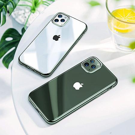 apple iphone 12 mini klar transparent gruen silikon case