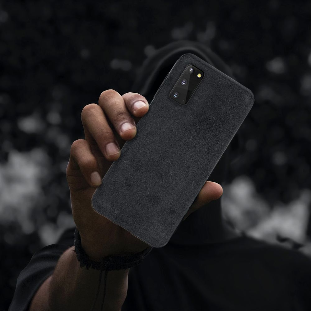 Samsung Galaxy S20 wildleder Cover luxus designer Schwarz