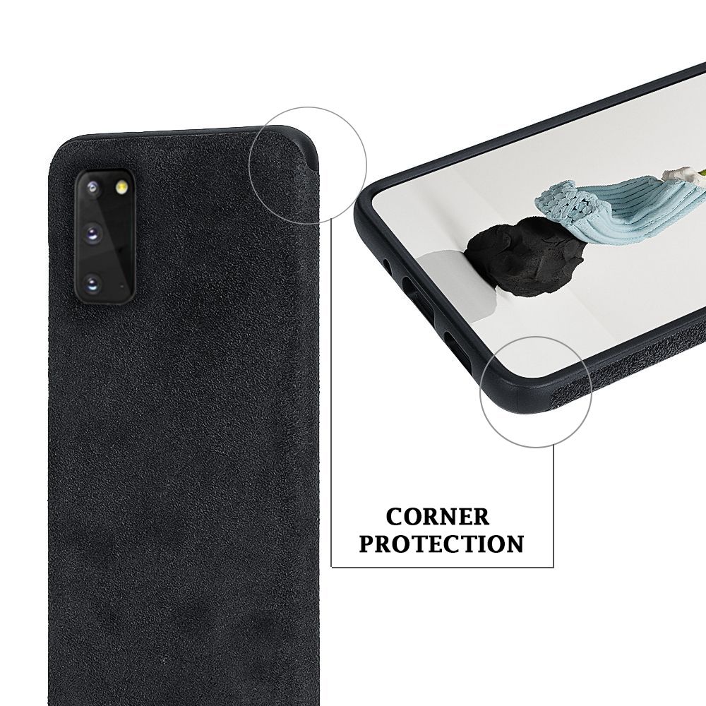 samsung galaxy S20 wildleder tasche Schwarz