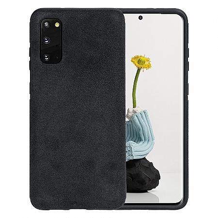 Samsung Galaxy S20 wildleder microfaser Cover Schwarz