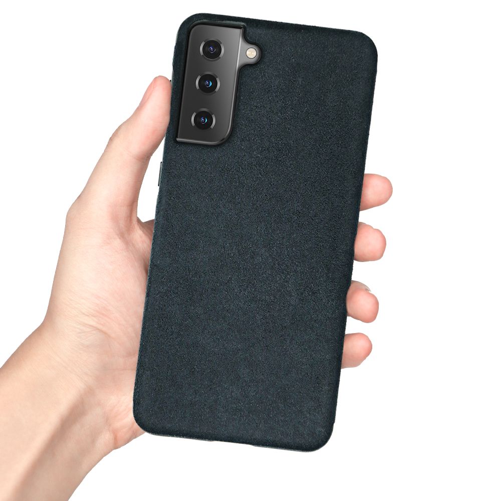 Samsung Galaxy S21 wildleder microfiber Etui Schwarz