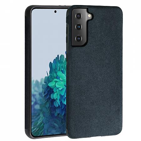 Samsung Galaxy S21 microfaser rehleder huelle Schwarz