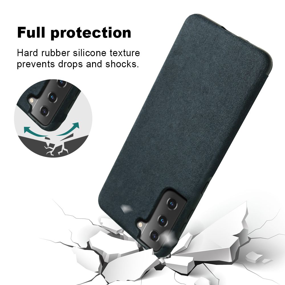 Samsung Galaxy S21 plus wildleder microfiber Cover Schwarz