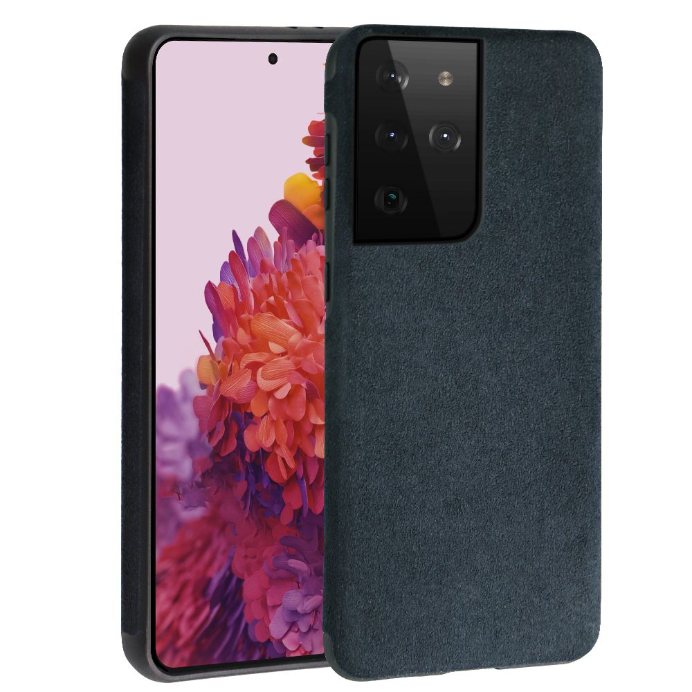 Samsung Galaxy S21 ultra microfaser rehleder huelle Schwarz