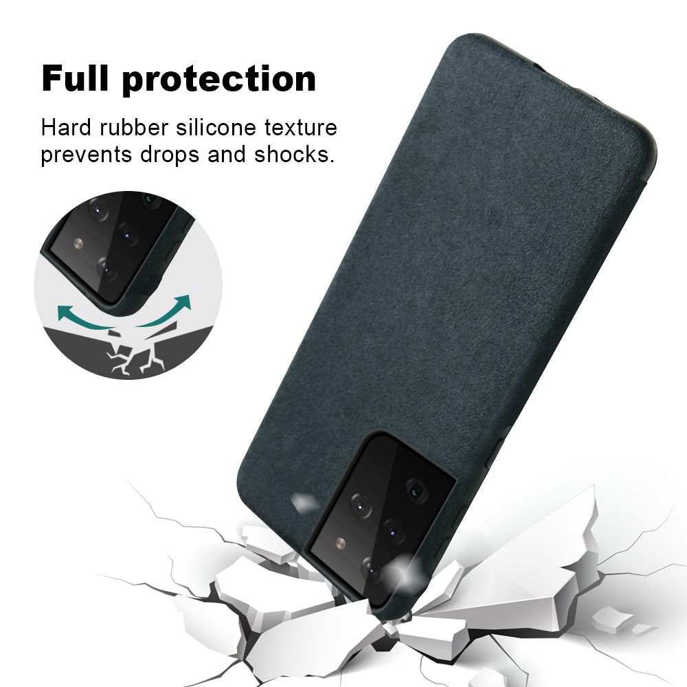 Samsung Galaxy S21 ultra wildleder microfiber Cover Schwarz