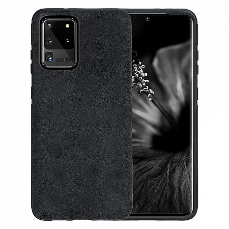 Samsung Galaxy S20 Ultra wildleder microfaser Cover Schwarz
