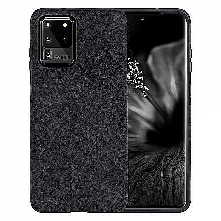 Samsung Galaxy S20 Ultra wildleder microfaser Cover Schwarz