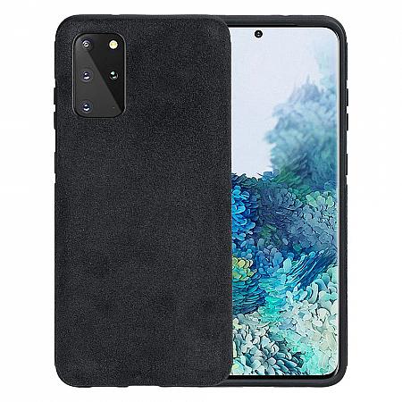 Samsung Galaxy S20 Plus microfaser Handyhuelle Schwarz