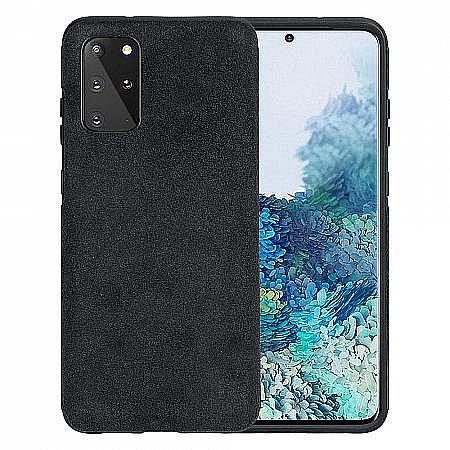 Samsung Galaxy S20 Plus microfaser Handyhuelle Schwarz