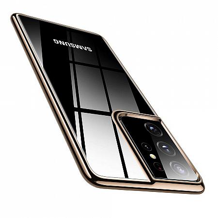 Samsung Galaxy S21 plus Silikon Schutzhuelle gold