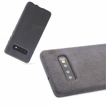 Samsung Galaxy S10e microfaser Etui Grau