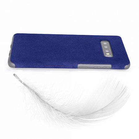 Samsung Galaxy S10 plus wildleder Etui Blau