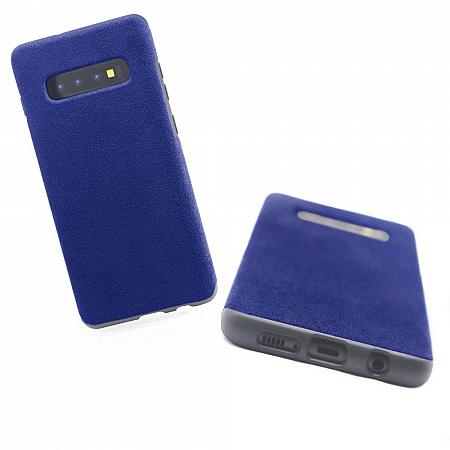 Samsung Galaxy S10 microfiber Handyhuelle Blau