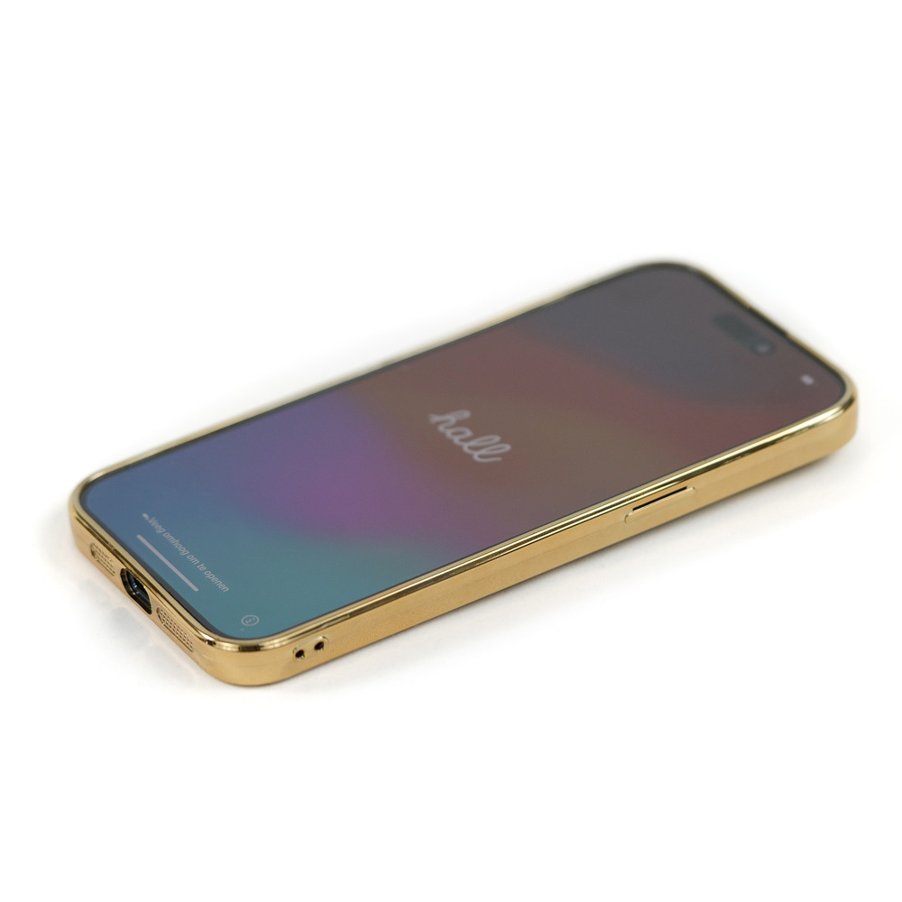 iphone 15 plus gold silikon tasche