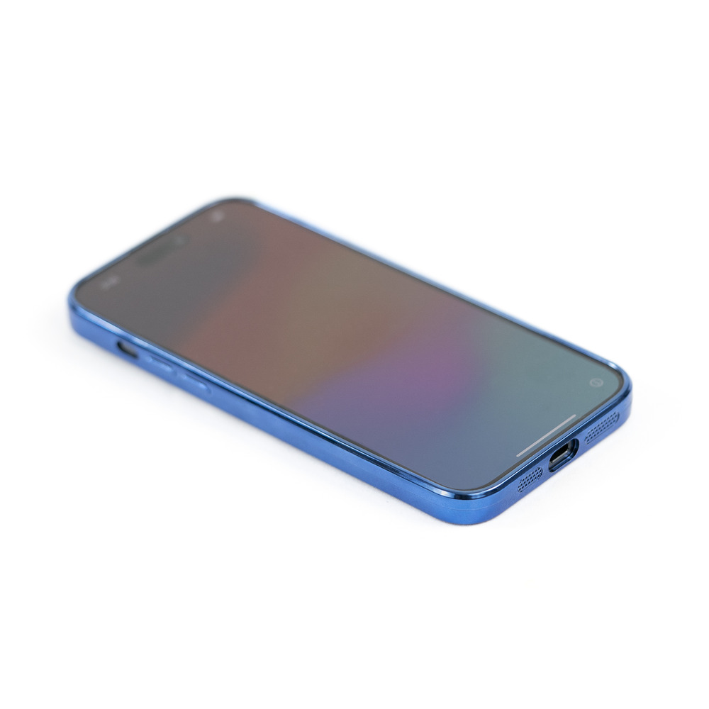 iphone 15 pro klar transparent blau silikon case